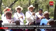 En Chiapas, Rutilio Escandón inaugura construcción del sistema de agua potable