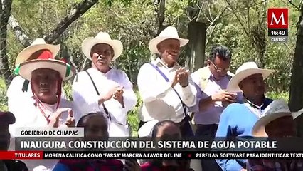 En Chiapas, Rutilio Escandón inaugura construcción del sistema de agua potable