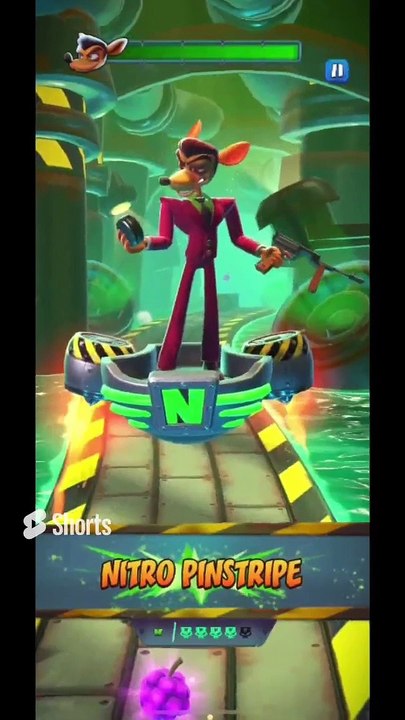 Nitro Pinstripe Battle Run Gameplay On Sewer or Later - Crash Bandicoot: On The Run!