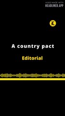 EDITORIAL EN INGLÉS | A COUNTRY PACT