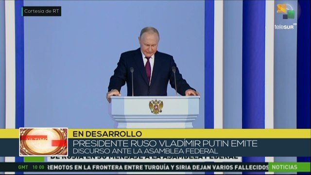 El presidente Putin acusó a Occidente de ejecutar acciones para socavar a Rusia