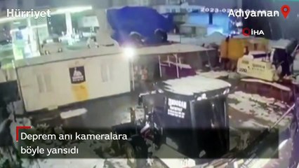 Deprem anı kameralara böyle yansıdı
