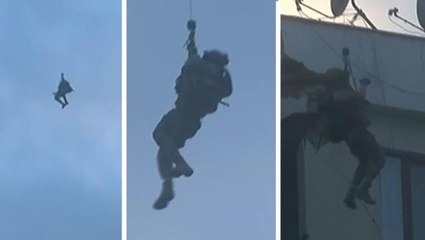 Yıkımına ara verilen sitede film gibi kedi kurtarma operasyonu