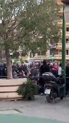 Cargas policiales a hinchas del PSV en Sevilla