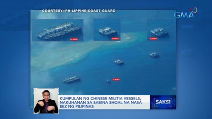 Kumpulan ng Chinese militia vessels, nakuhanan sa Sabina Shoal na nasa EEZ ng Pilipinas | Saksi