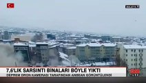 7,6'lık deprem binaları böyle yıktı