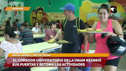 Download Video: El comedor universitario de la UNaM reabrió sus puertas y retoma las actividades