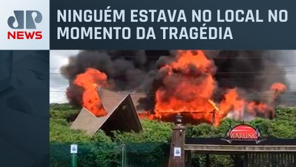 Incêndio de grandes proporções atinge casa de shows em Itajaí-SC