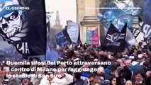 Milano, duemila tifosi del Porto bloccano le strade del centro: linee Atm deviate