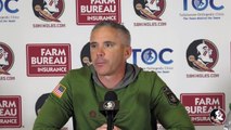 Mike Norvell speaks after Florida State's fourth straight win, 49-17, against Louisiana