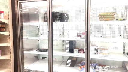 Empty shelves at Minnesota Target store before winter storm