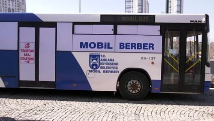 Mansur Yavaş: Atıl otobüslerimizden dönüştürdüğümüz mobil çamaşırhane ve berber merkezlerimiz yola çıktı