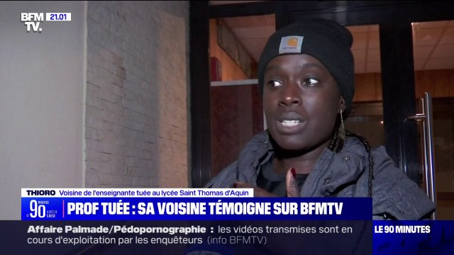 On a une grosse pensée pour son mari , une voisine de l'enseignante tuée à Saint-Jean-de-Luz témoigne