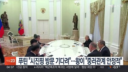 푸틴 "시진핑 방문 기다려"…왕이 "중러관계 안정적"