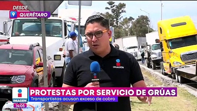 Choferes de transporte pesado se manifestaron en la zona del Papanoa, Querétaro