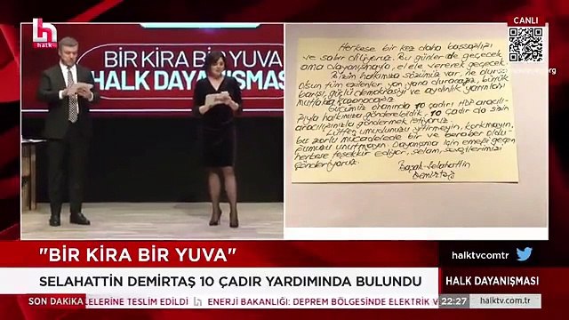Başak Demirtaş ve Selahattin Demirtaş 10 çadır bağışladı