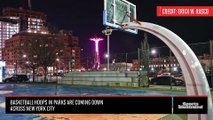 BASKETBALL HOOPS ARE DOWN ALL AROUND NEW YORK CITY