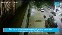 Otra vez lo mismo: roba ruedas volvieron a atacar esta madruga en un barrio platense