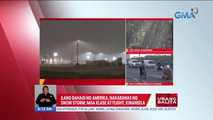 Ilang bahagi ng Amerika, nakaranas ng snow storm; mga klase at flight, kinansela | UB