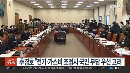 추경호 "전기·가스비 조정시 국민 부담 우선 고려"