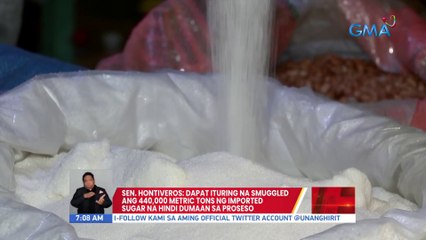 Sen. Hontiveros: Dapat ituring na smuggled ang 440,000 metric tons ng imported sugar na hindi dumaan sa proseso | UB