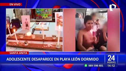 Familia pide ayuda para encontrar a adolescente ahogado en playa "León Dormido"