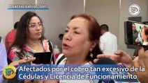 Comerciantes afectados por el cobro tan excesivo de la Cédulas y Licencia de Funcionamiento