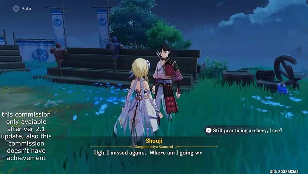 Genshin Impact Archery Demonstration Quest) Guide video