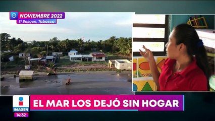El mar deja sin hogar a habitantes de la comunidad de El Bosque