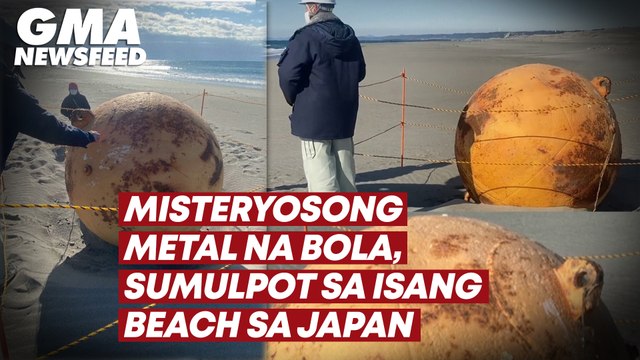 Misteryosong metal na bola, sumulpot sa isang beach sa Japan | GMA News Feed