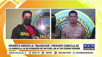 Capturan a alias "El Malhechor", supuesto integrante de la pandilla 18 en ciudad España