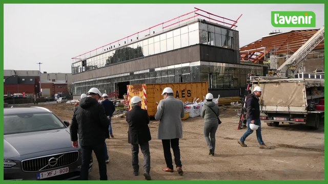 Visite de chantier de la piscine de Huy