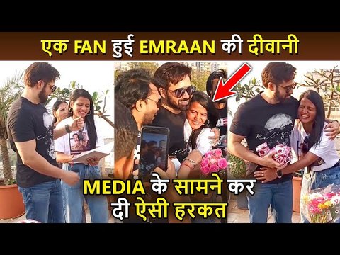 A CRAZY Female Fan HUGS Tightly To Emraan Hashmi, Says 'I LOVE YOU' In Front Of The Media