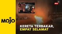 Empat terselamat kereta terbakar di Jambatan Pulau Pinang