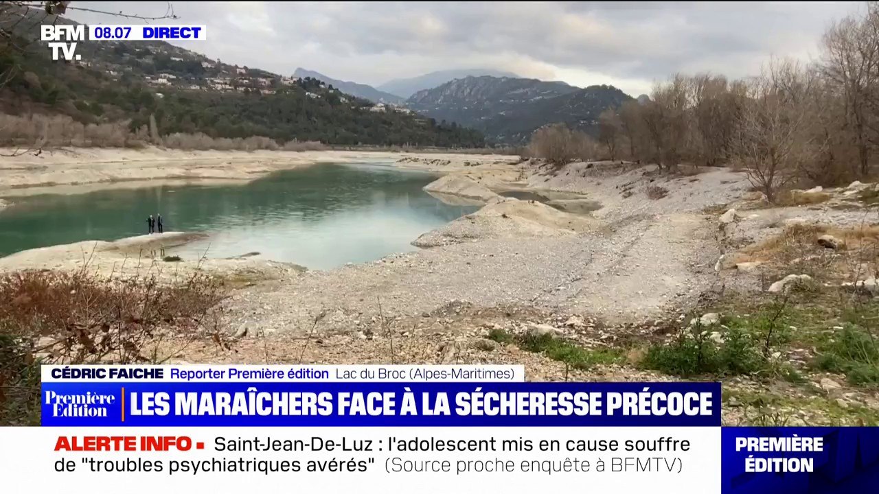 Dans les Alpes-Maritimes, le niveau inquiétant du lac de Broc à cause de la sécheresse