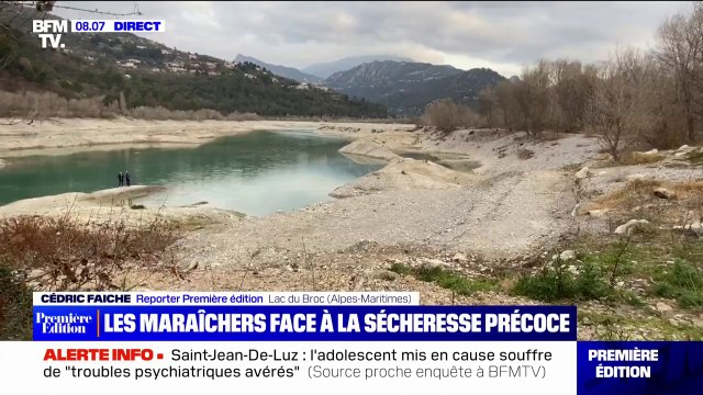 Dans les Alpes-Maritimes, le niveau inquiétant du lac de Broc à cause de la sécheresse