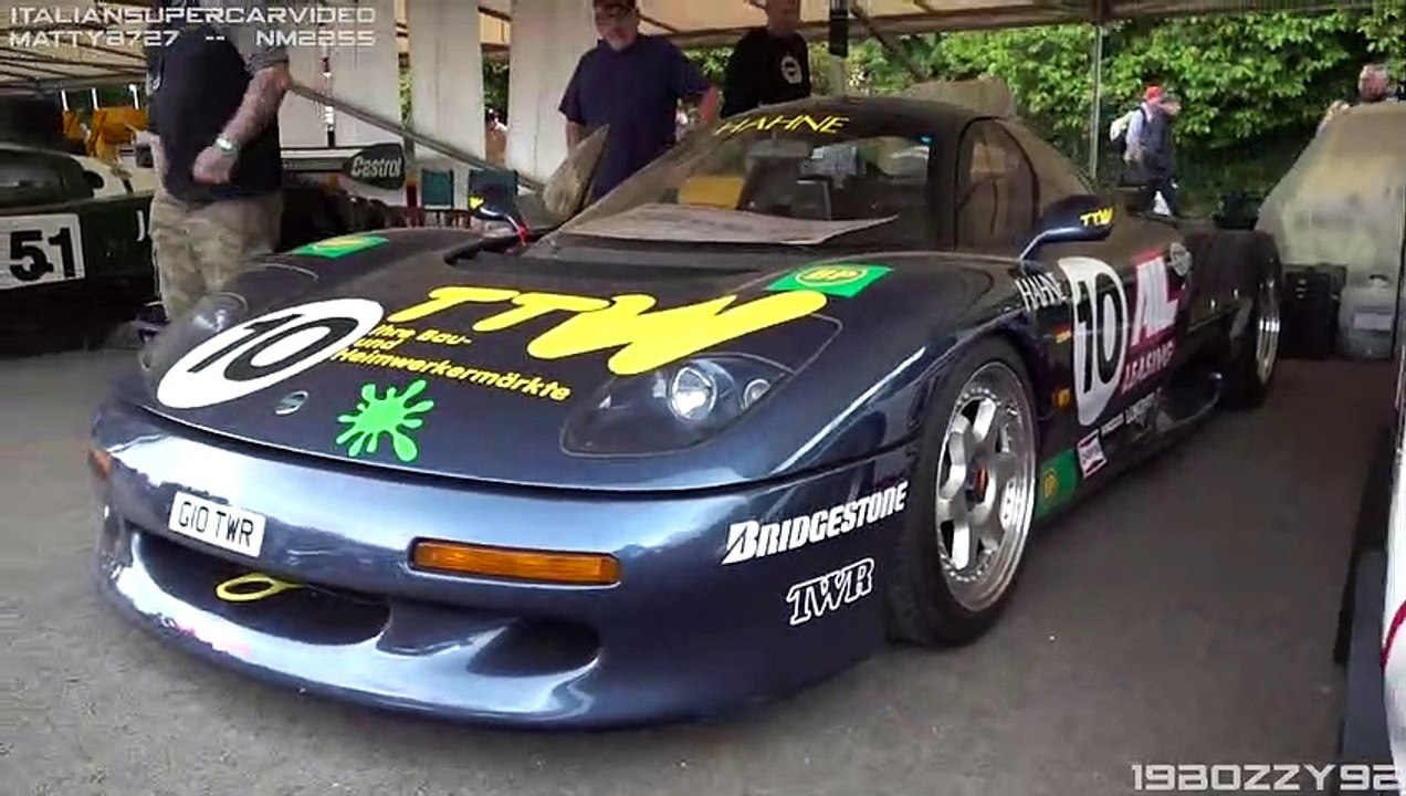 Jaguar XJR-15 Race Car V12 Engine Warm Up - Sound in action during 2022 Festival of Speed-