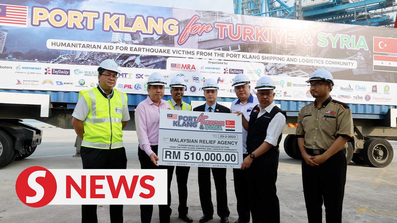 Shippers and logistics firms in Port Klang donate RM510,000 to quake victims