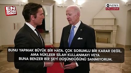 Joe Biden: Putin'in nükleer silah kullanmayı düşündüğünü sanmıyorum