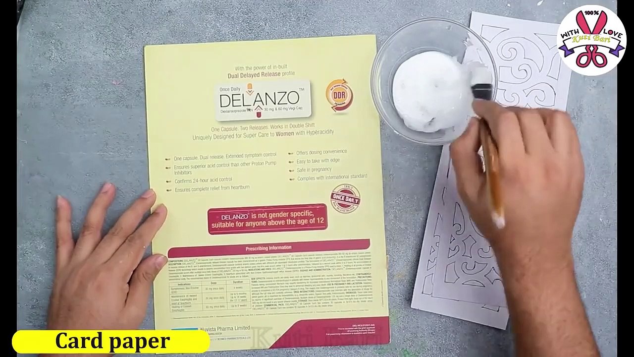 Cardboard Table lamp  making __ Lighting lamp corner Flower vase __ Paper  Lighting lamp making