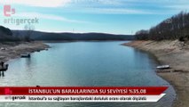 İstanbul'a su sağlayan barajlardaki doluluk oranı yüzde 35,08 olarak ölçüldü.