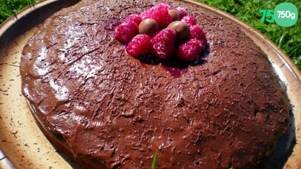 Légèreté chocolatée aux framboises et pépites de chocolat