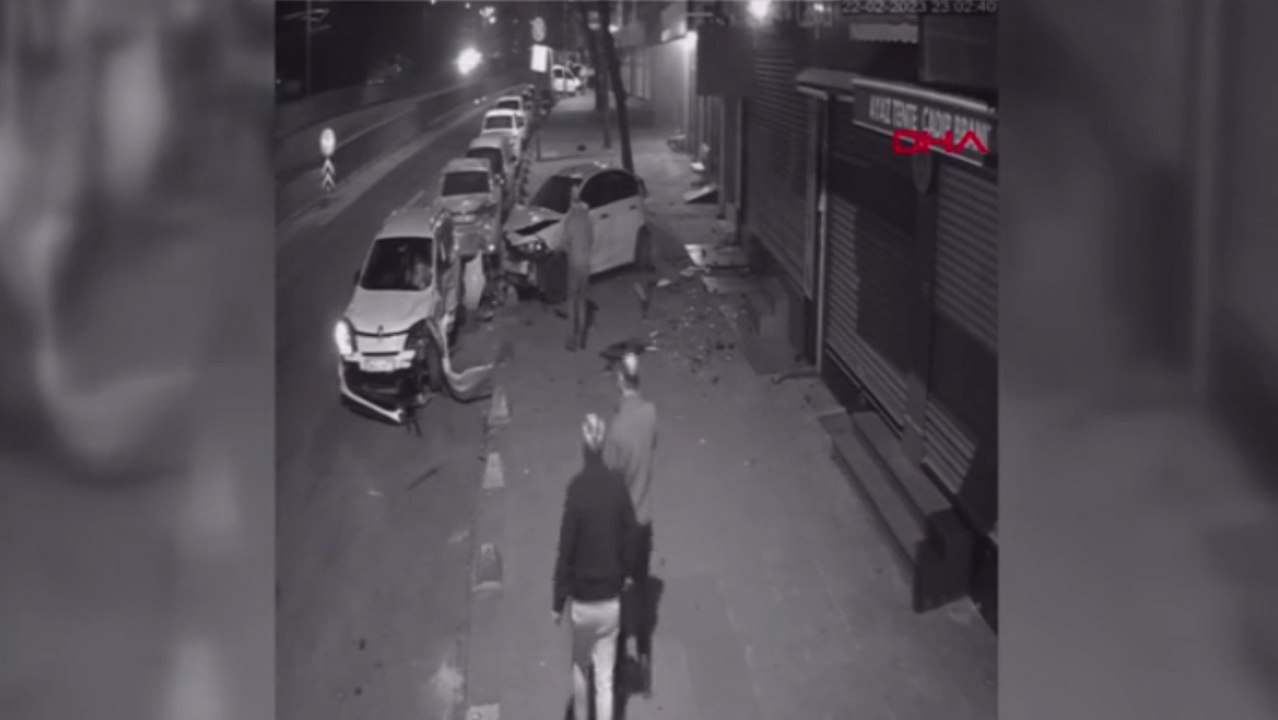 Sultangazi'de ilginç kaza kamerada