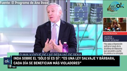 Inda sobre el 'Sólo sí es sí': "Es una ley salvaje y bárbara. Cada día se benefician más violadores"