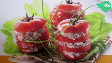 Mille-feuille de tomate au thon