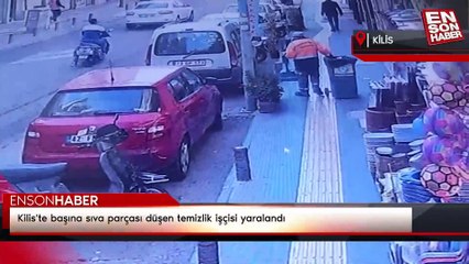 Kilis'te başına sıva parçası düşen temizlik işçisi yaralandı