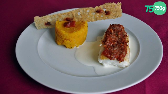 Dos de cabillaud de Norvège en croute de tomates séchées et Parmesan