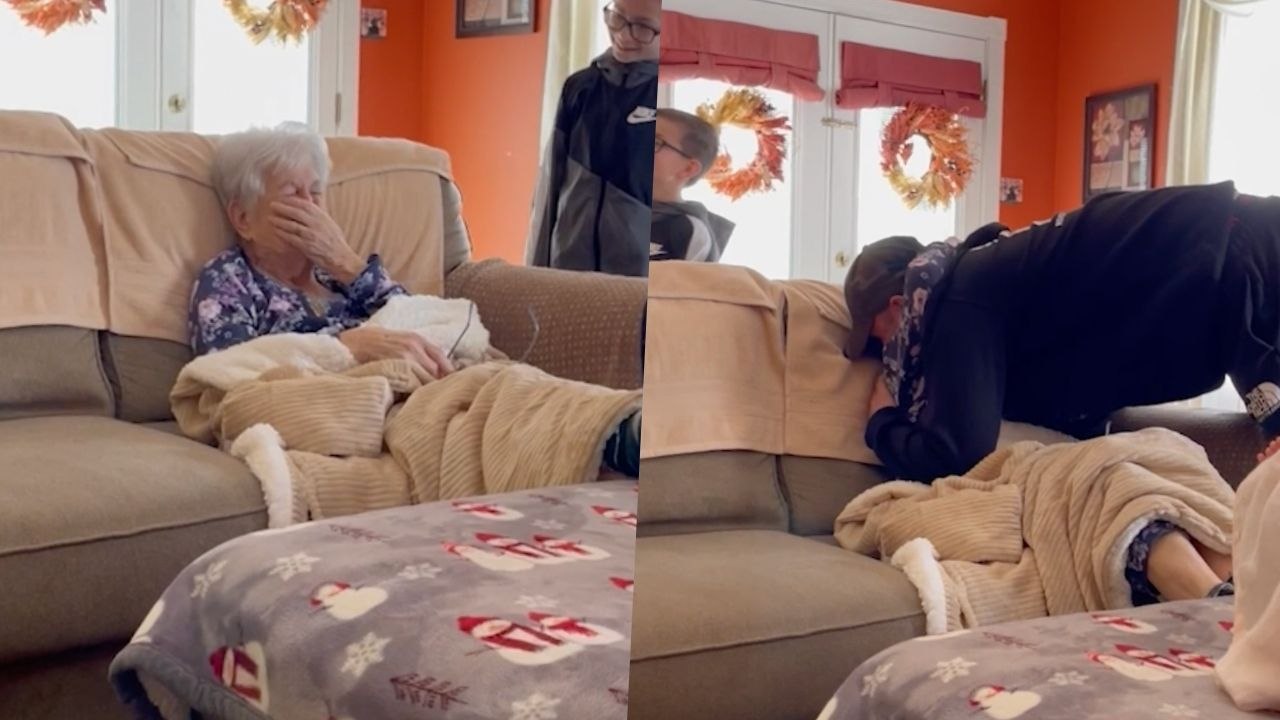 Military Grandson Surprises Terminally Ill Grandma In Hospice