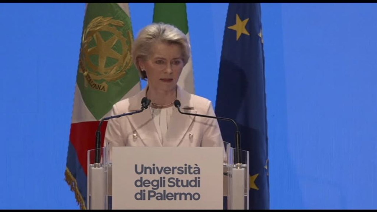 Ursula von der Leyen da Palermo: "Libertà per l'Ucraina"