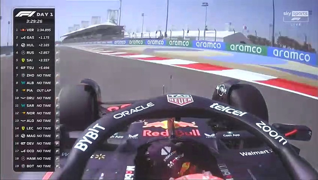 F1 2023: Day 1 testing Max Verstappen onboard